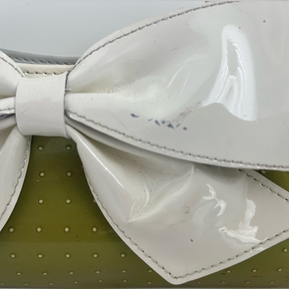 RARE vintage Isabella Fiore ostrich patent leather clutch - Picture 6 of 12